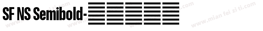 SF NS Semibold字体转换